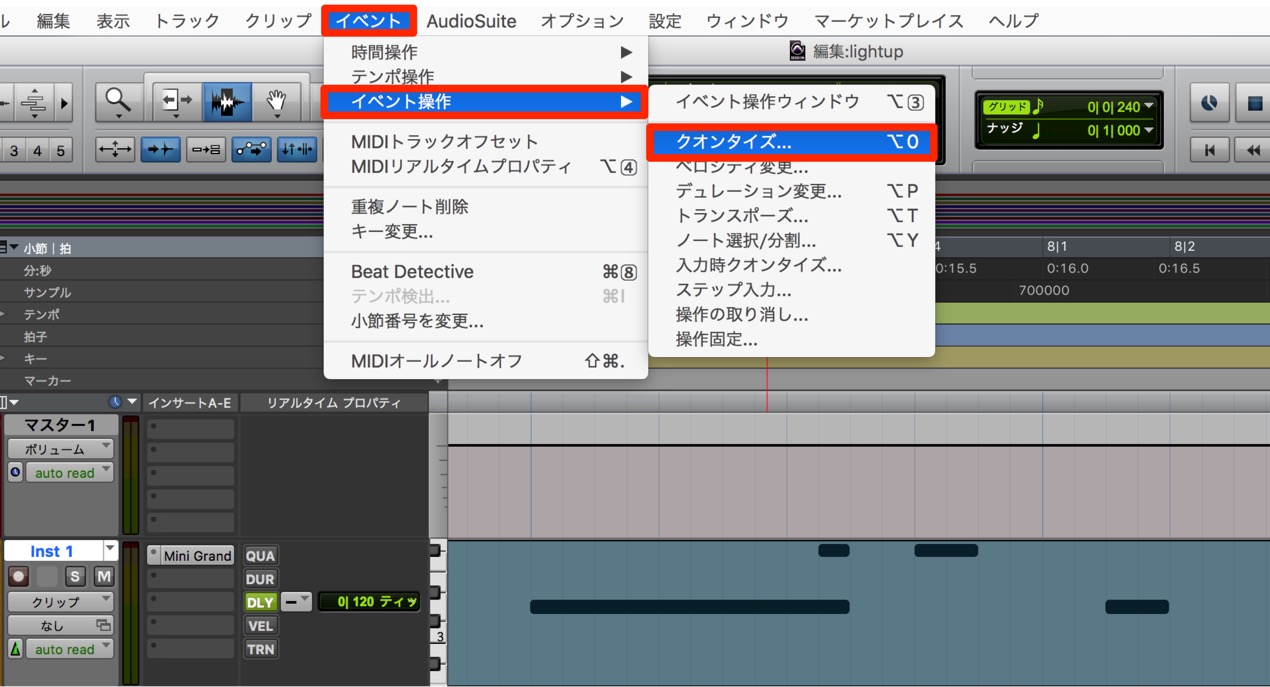 MIDIノート選択