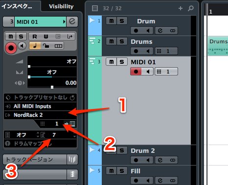 MIDI設定