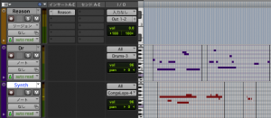 Rewire Protools上で打ち込み Rewire Protools上で打ち込み