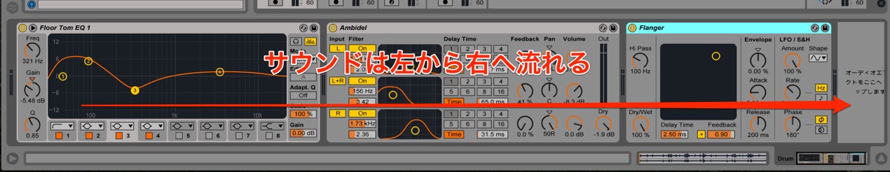 エフェクトの順番