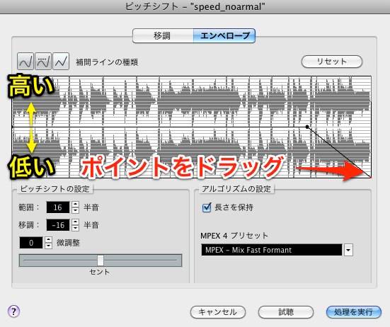 音程の変化