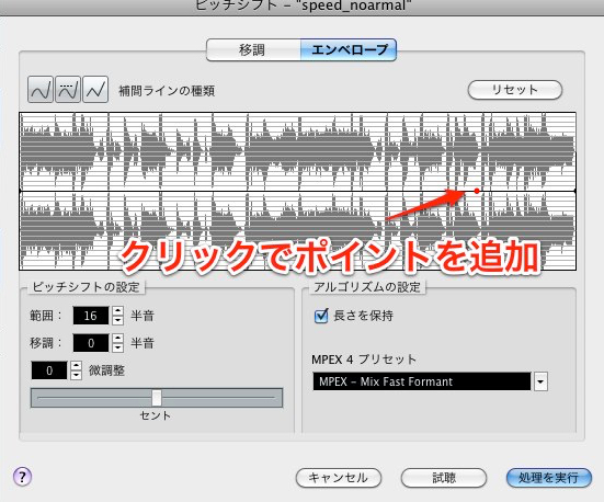 エンベロープの追加
