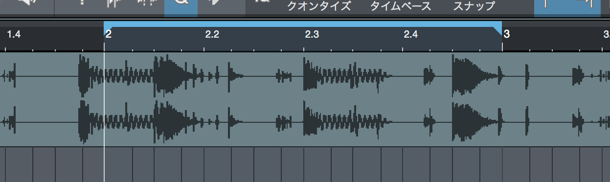 レコーディング範囲