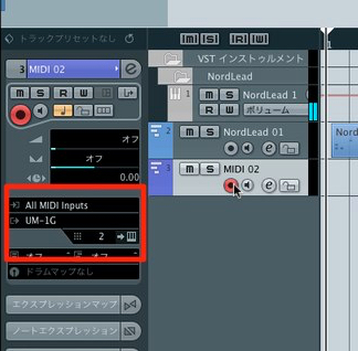 MIDI入出力