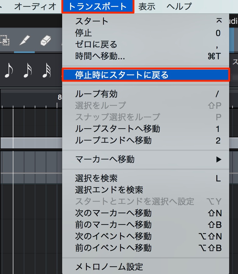 停止時動作