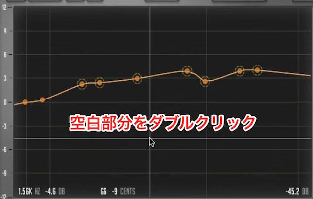 空白部分ダブルクリック
