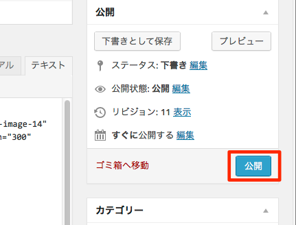 公開ボタン