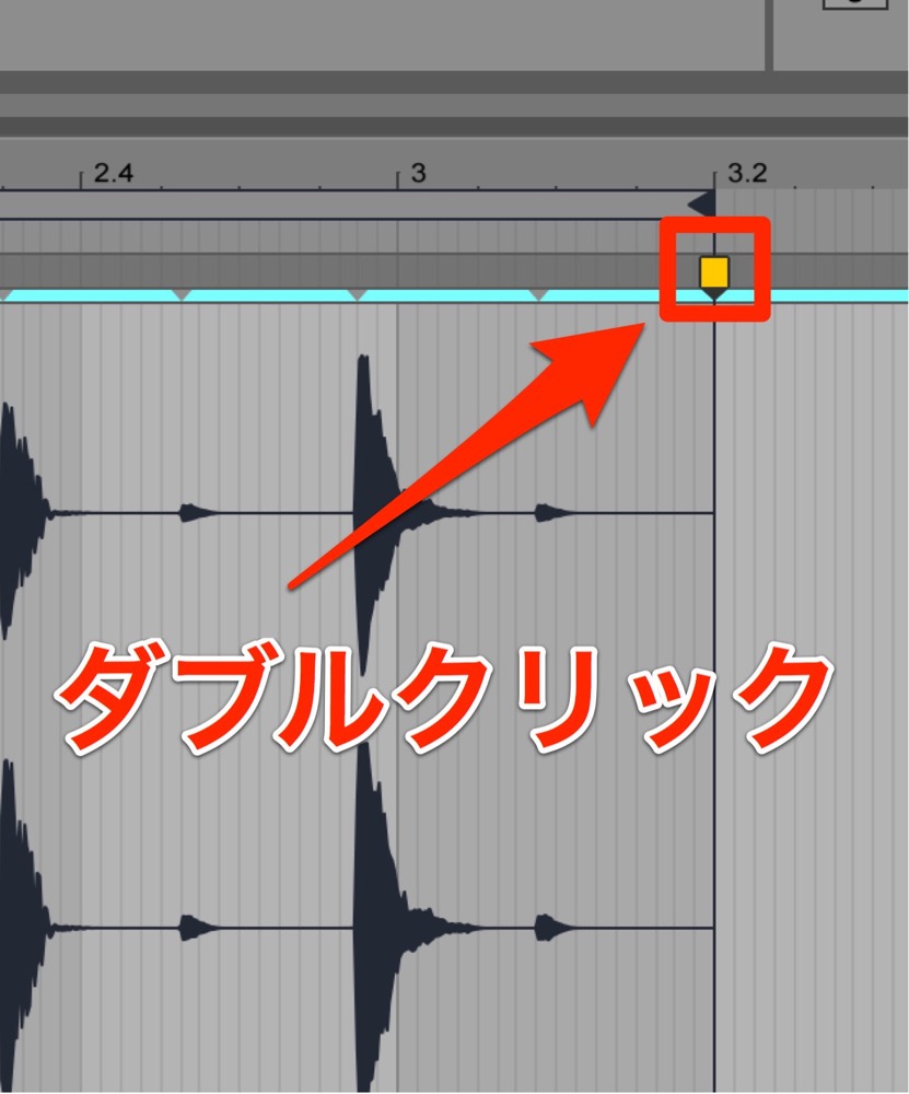 「ダブルクリック」しマーカーを作成します