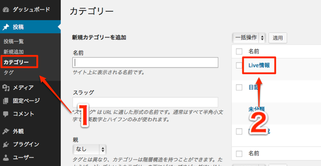 カテゴリーURL