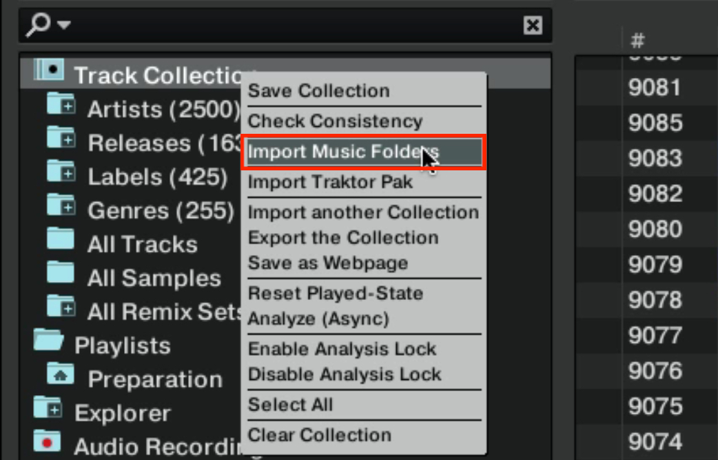 Traktor_4_音楽ファイルの取り込みと管理_1