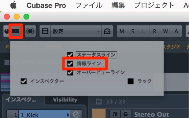 情報ラインの表示