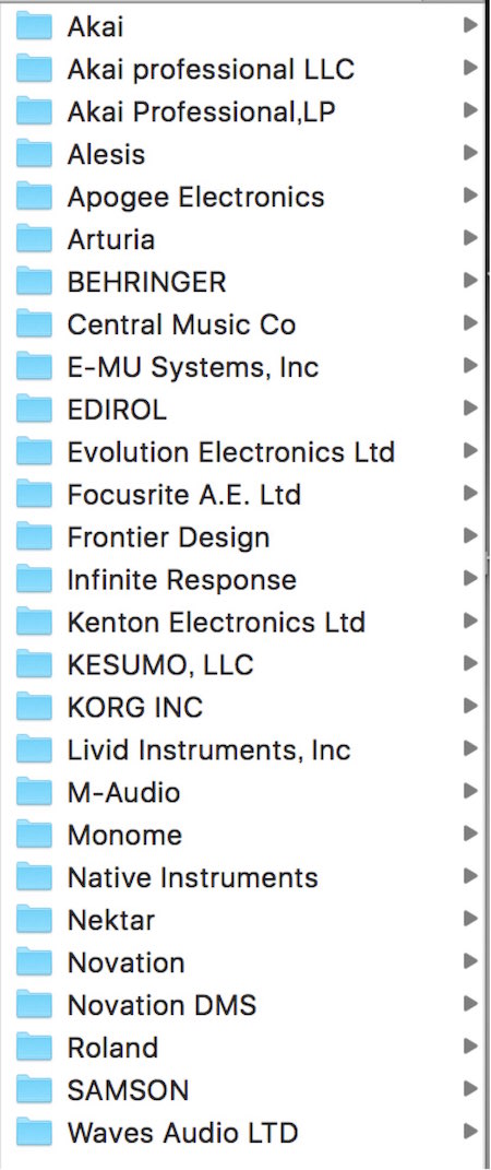 MIDI Device Scripts