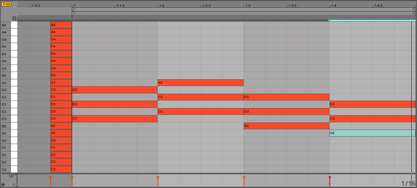 ableton live foldボタン