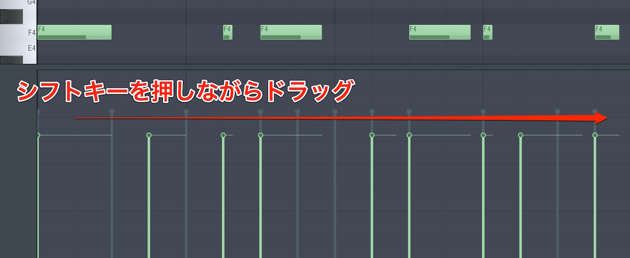 ベロシティを一定にする