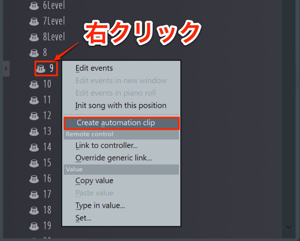 Create automation clip