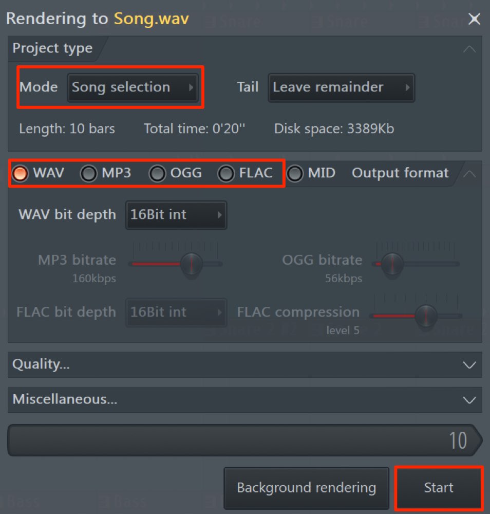 Export song