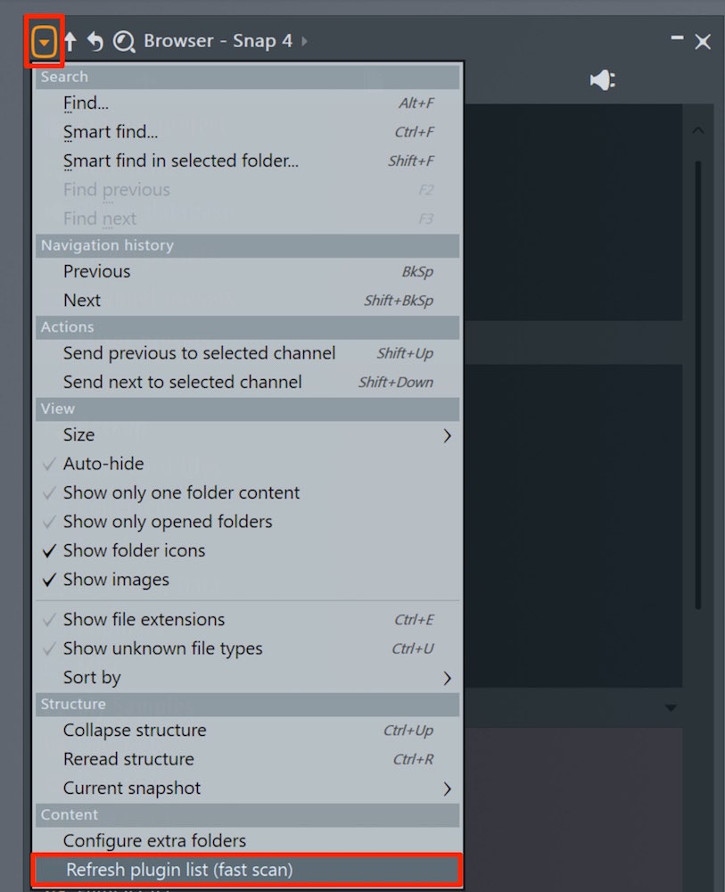 Refresh plugin list