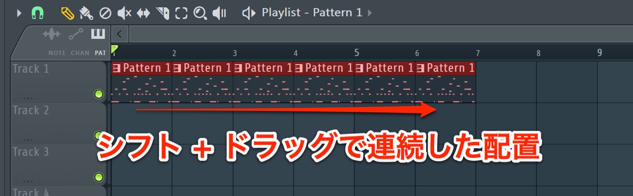 連続した配置