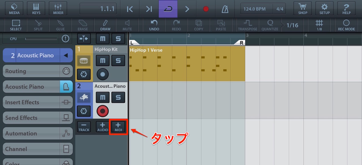 MIDIトラック