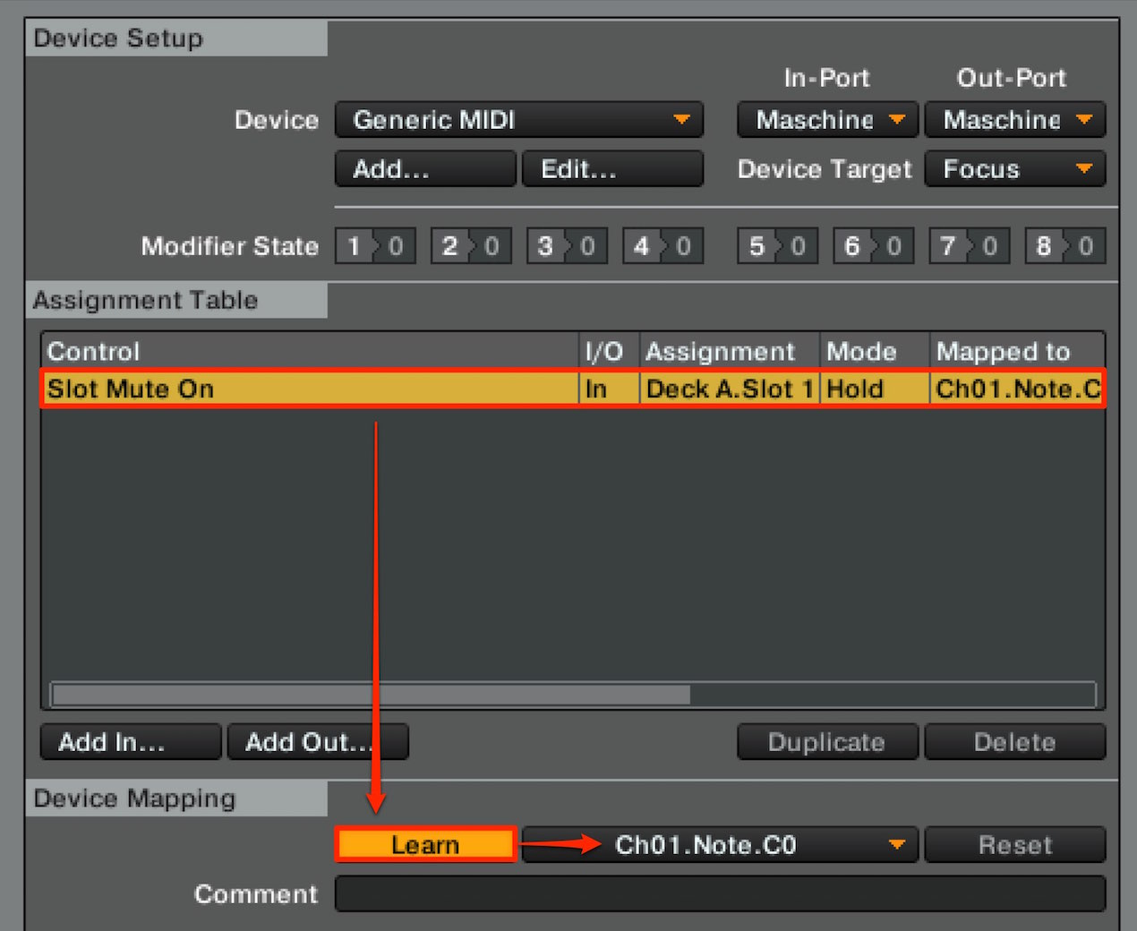 MIDI Learn
