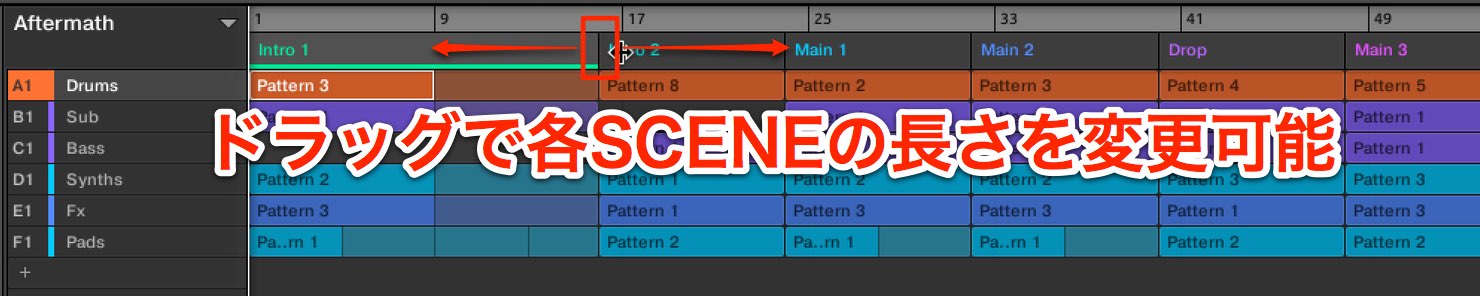 SCENEの長さ