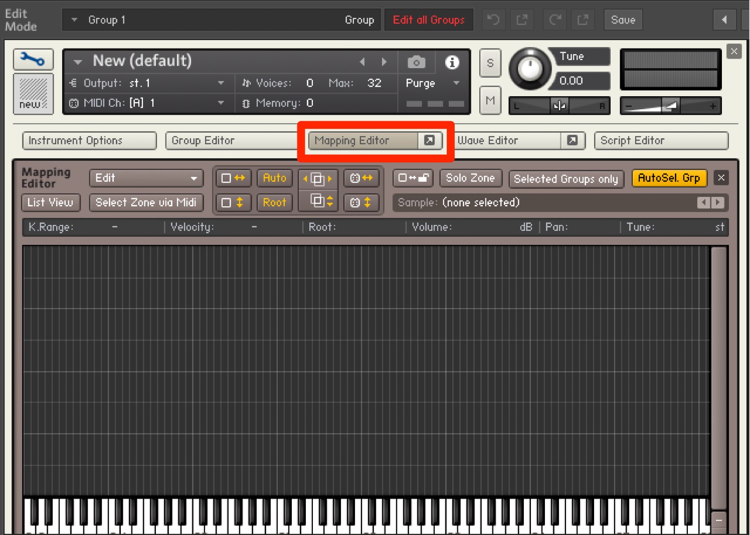 Mapping Editor