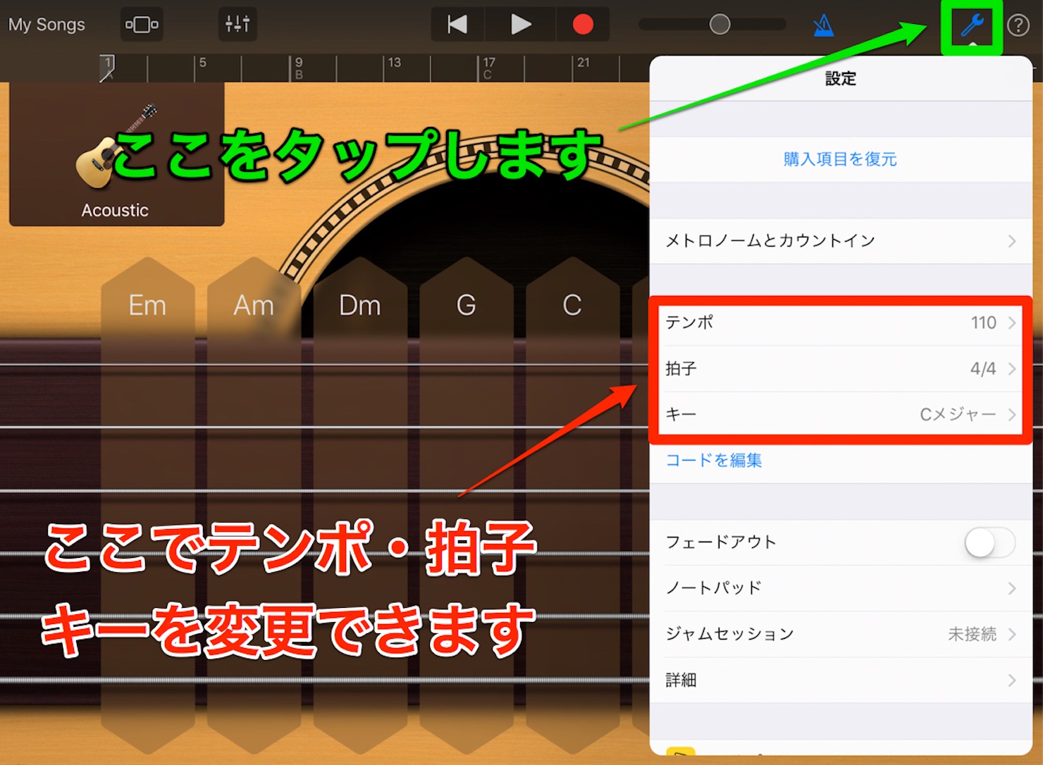 GarageBand-iOS-tempo-key