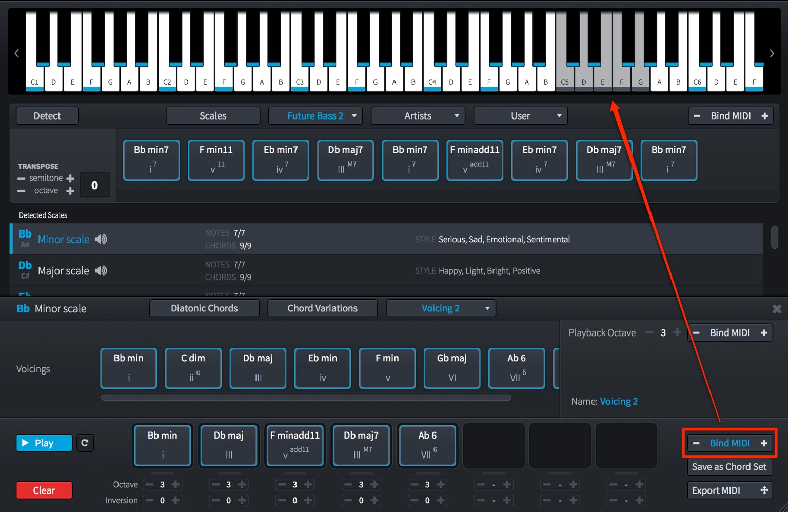 Bind MIDI-1