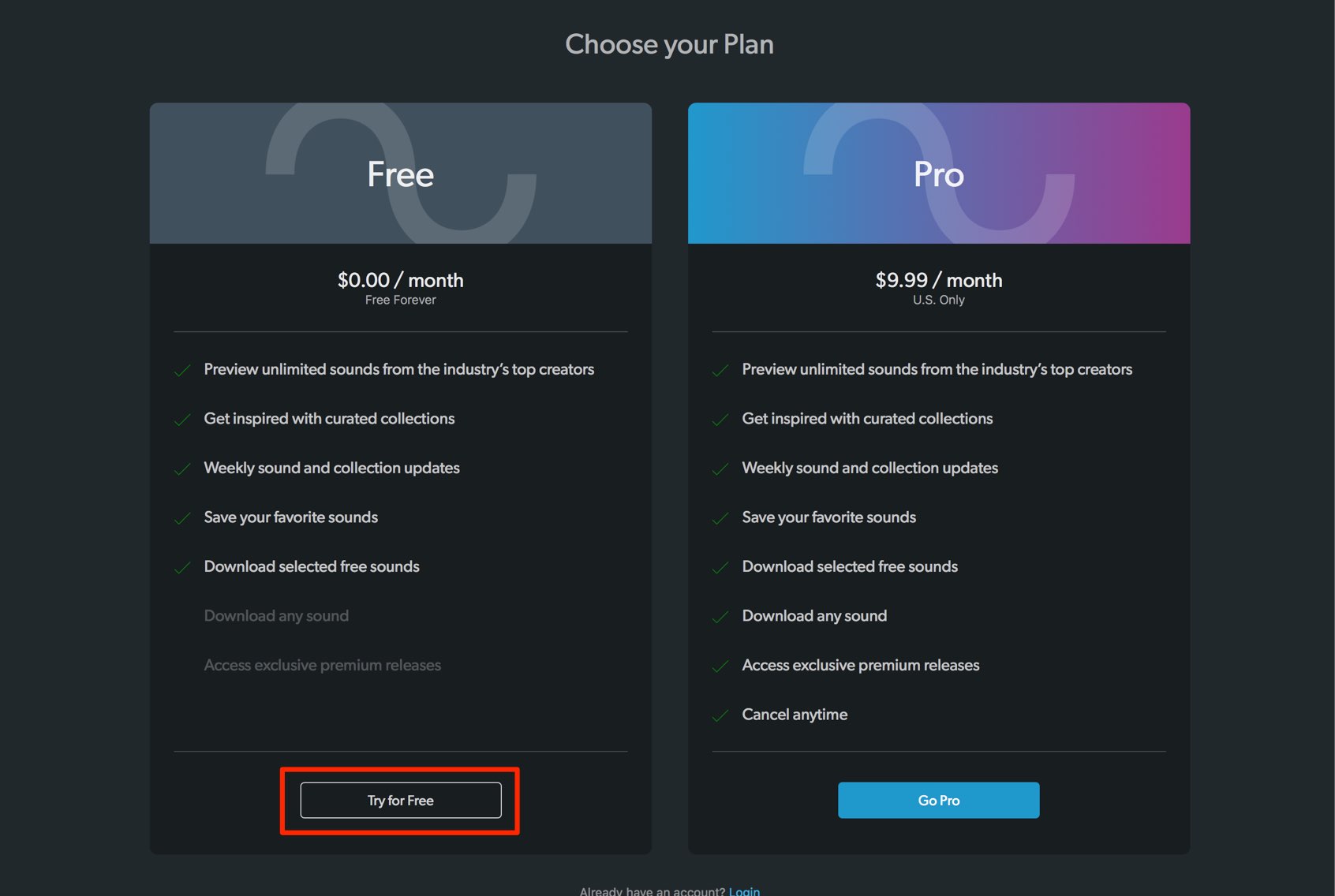 Try for Free