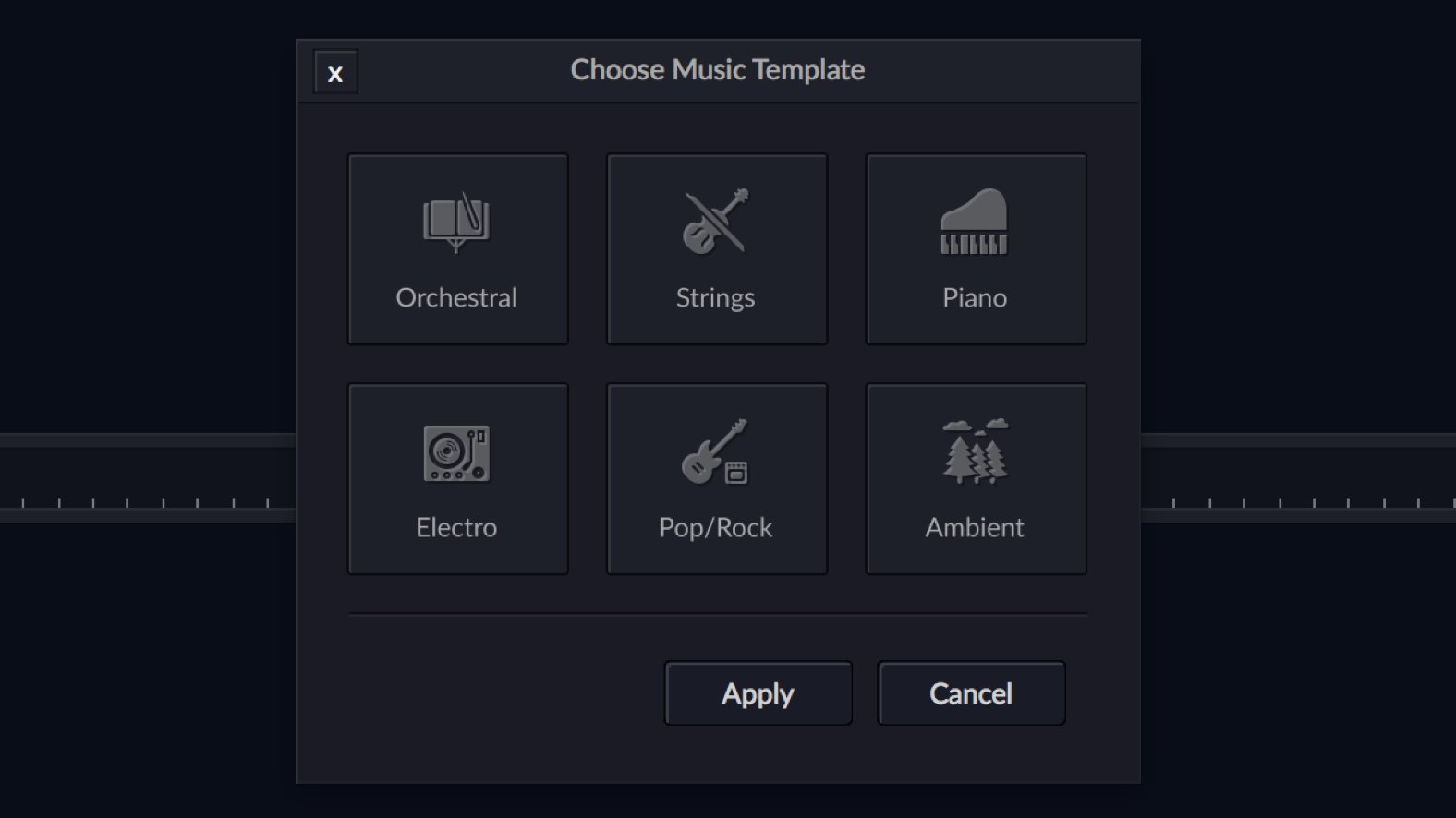 Choose Music Template
