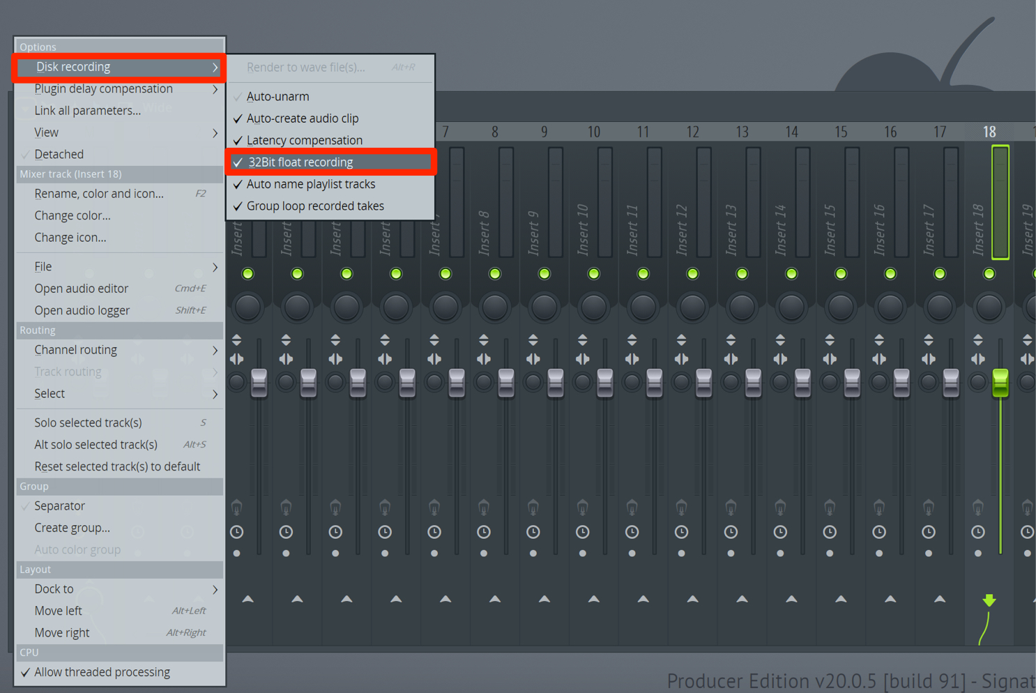 Disk recording