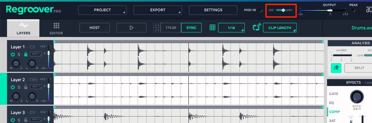 Regroover Pro Limiter