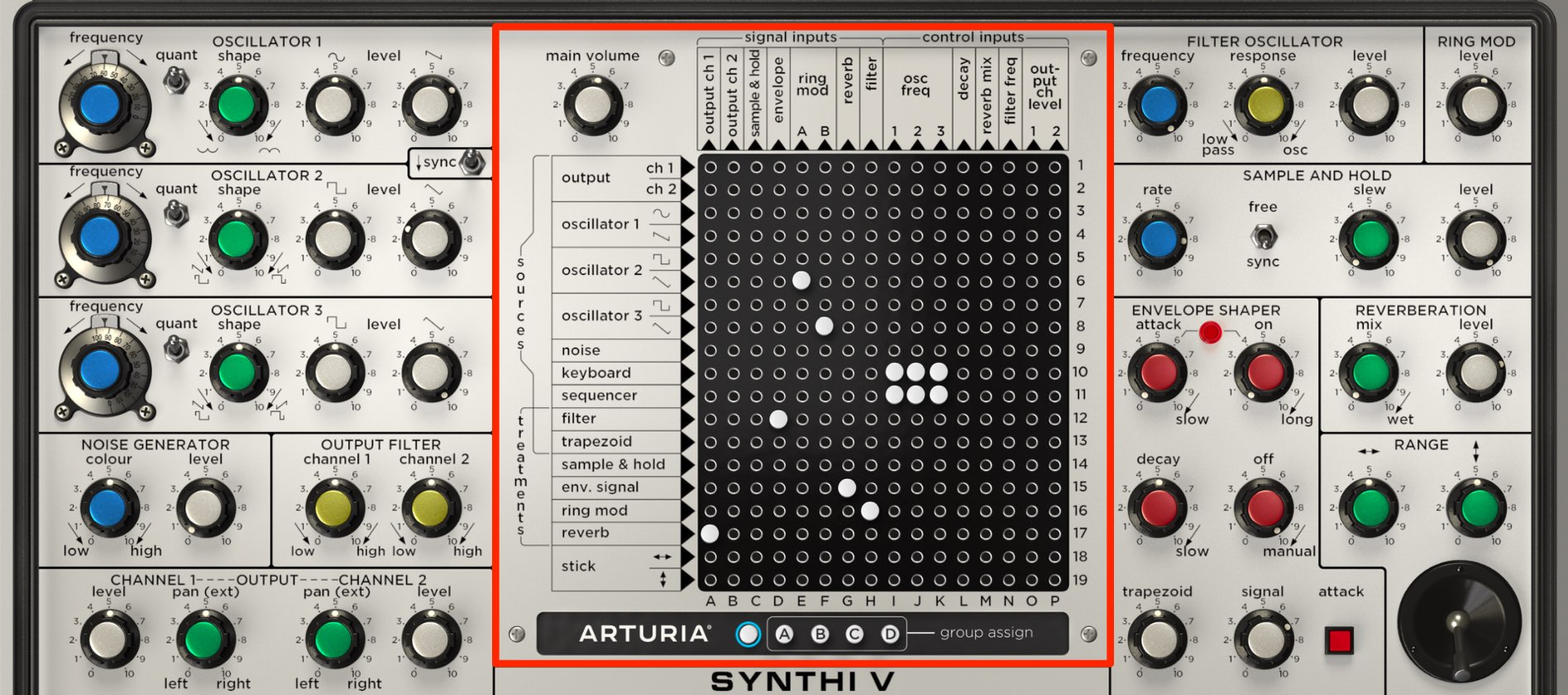 Synthi V Pin Matrix