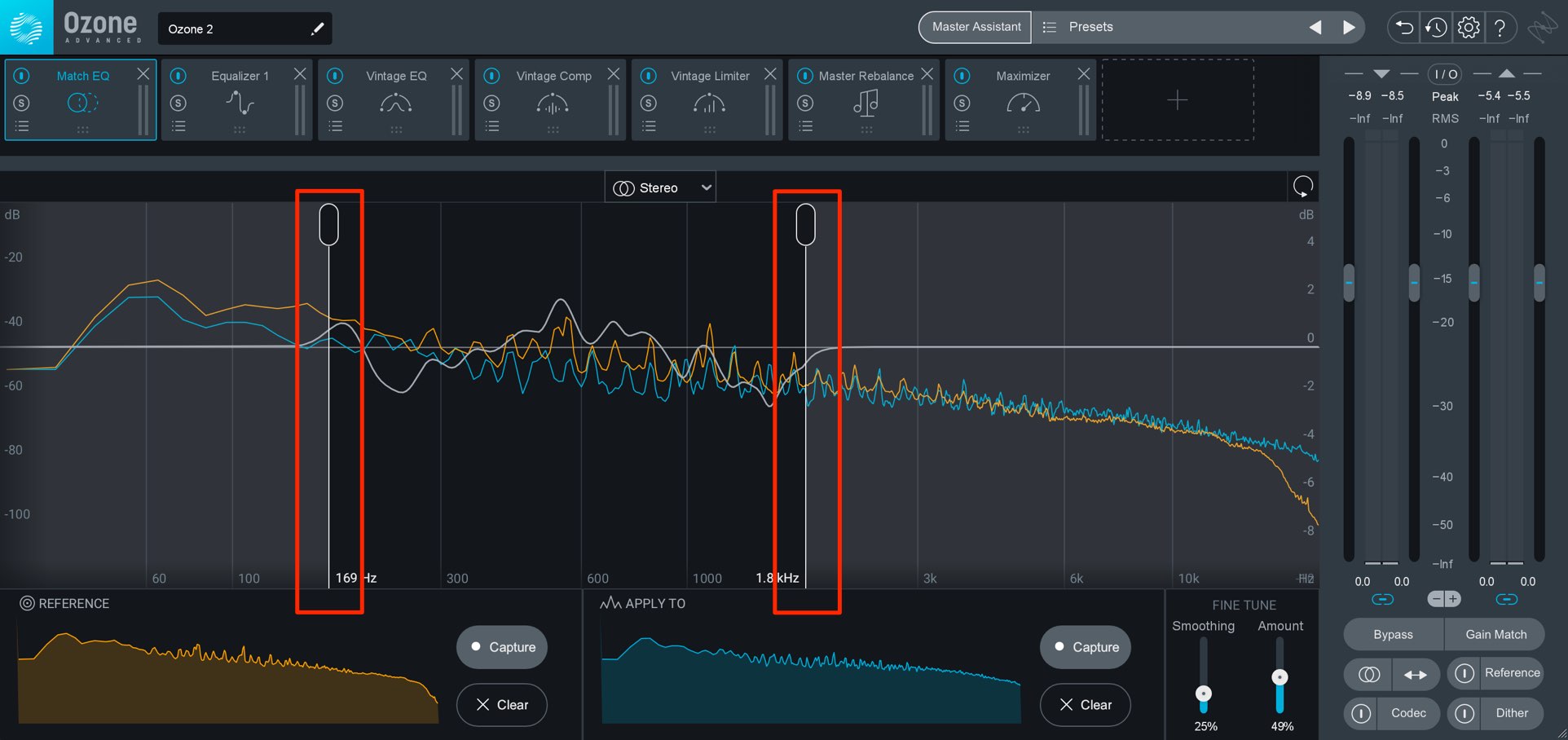 Match EQ Filtering