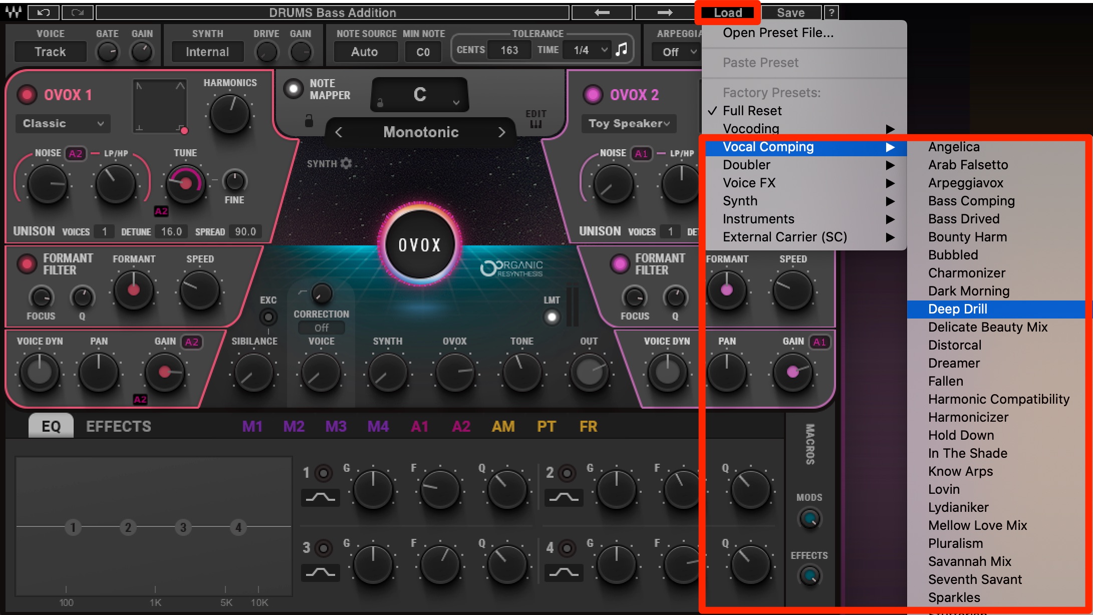 OVox Preset Load