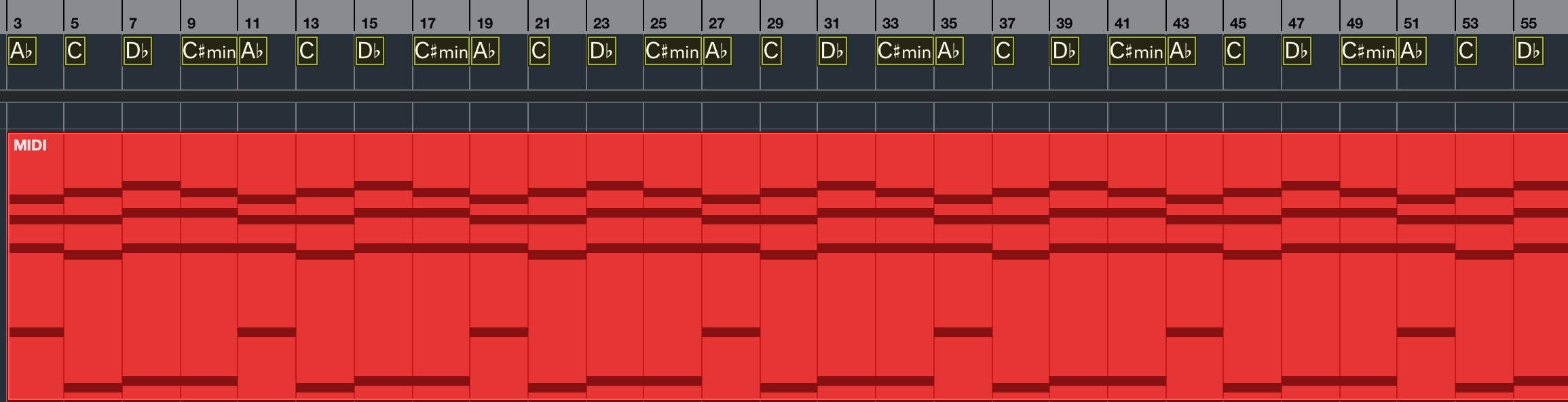 コードをMIDIに変換