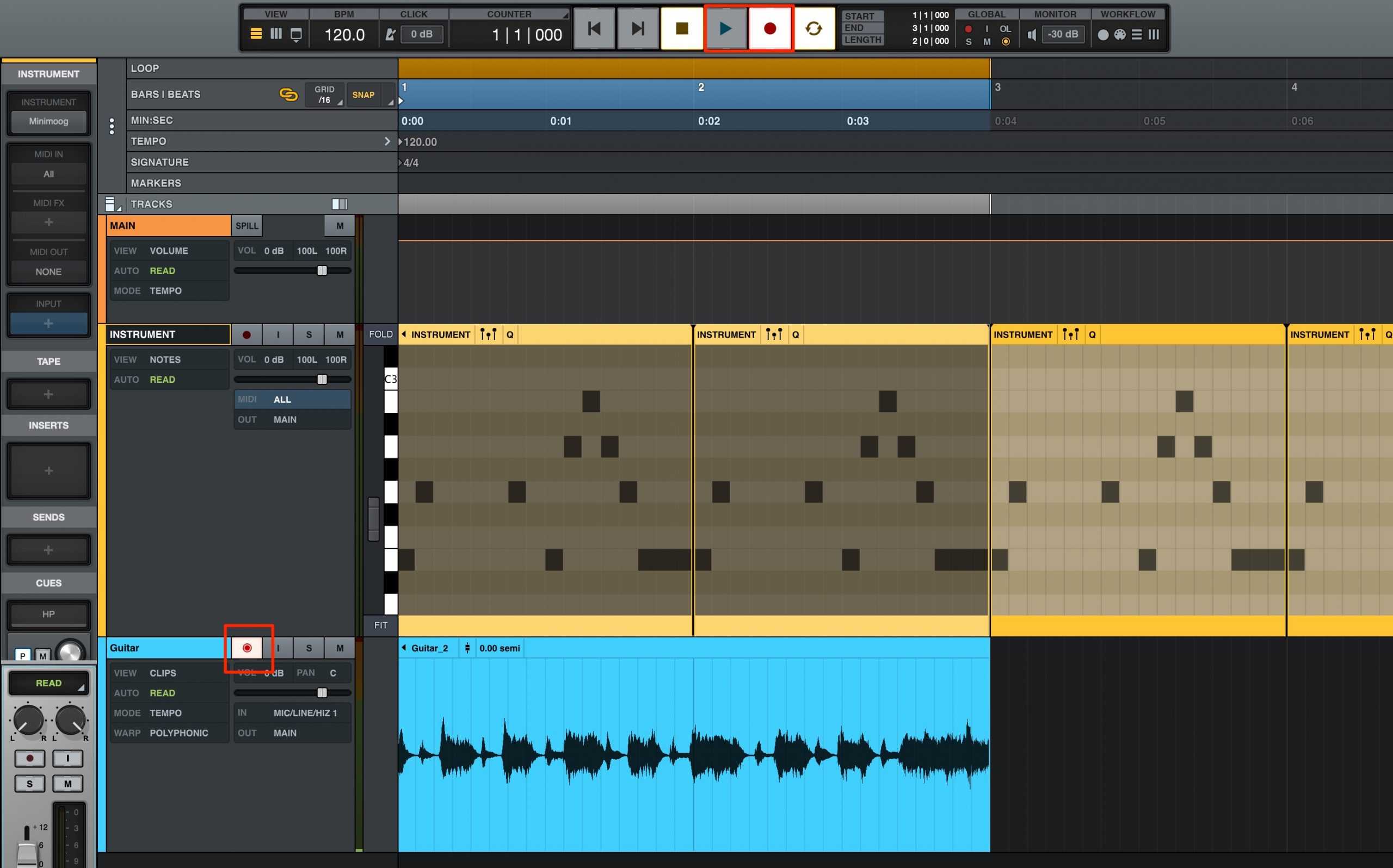 LUNA Audio Recording