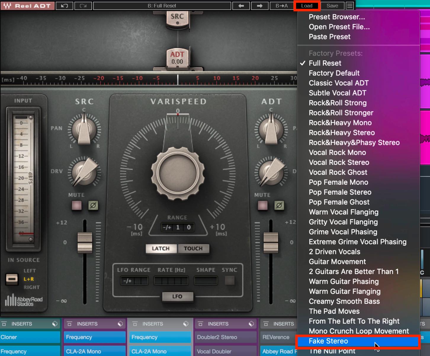 reel ADT preset