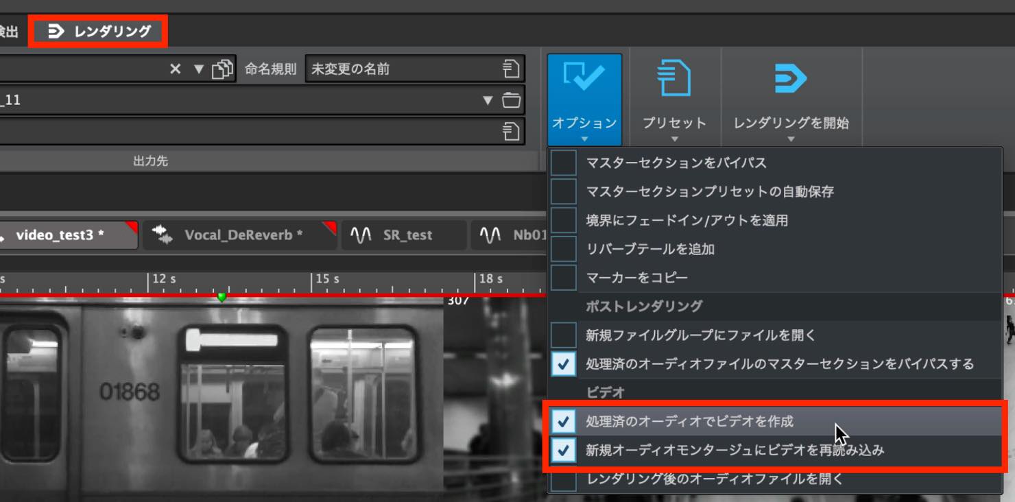 rendering option
