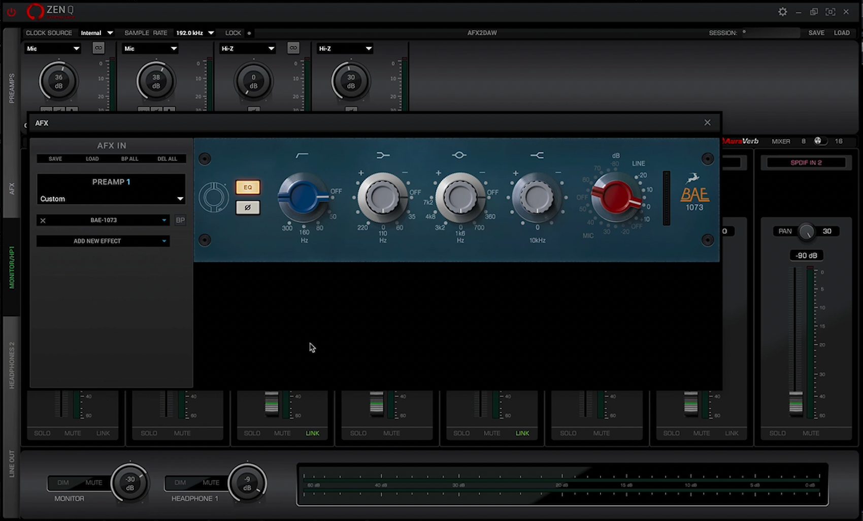 control panel