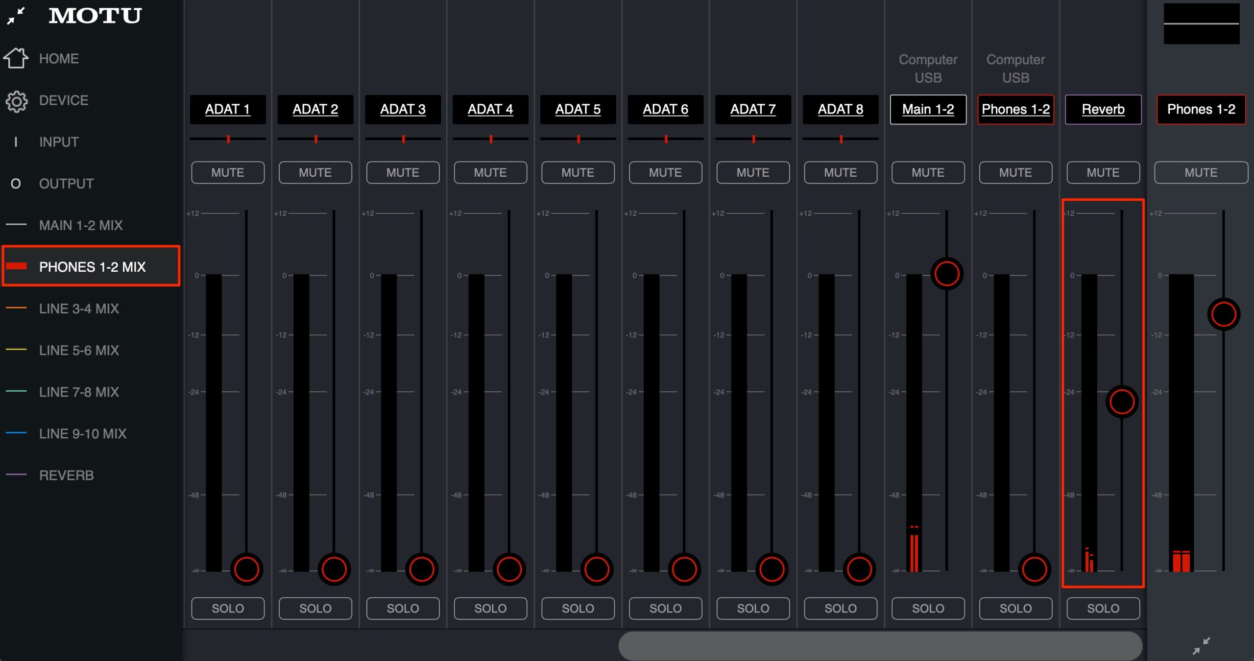 Reverb全体のボリューム