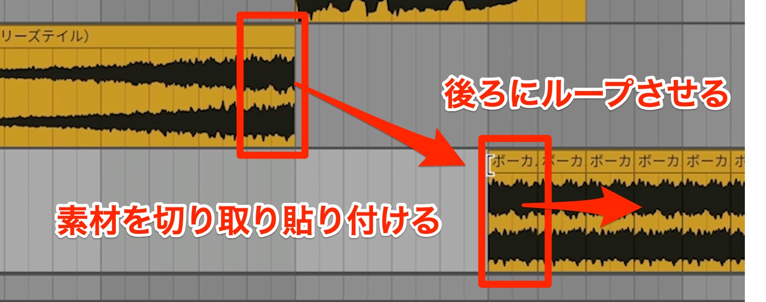 素材貼り付け