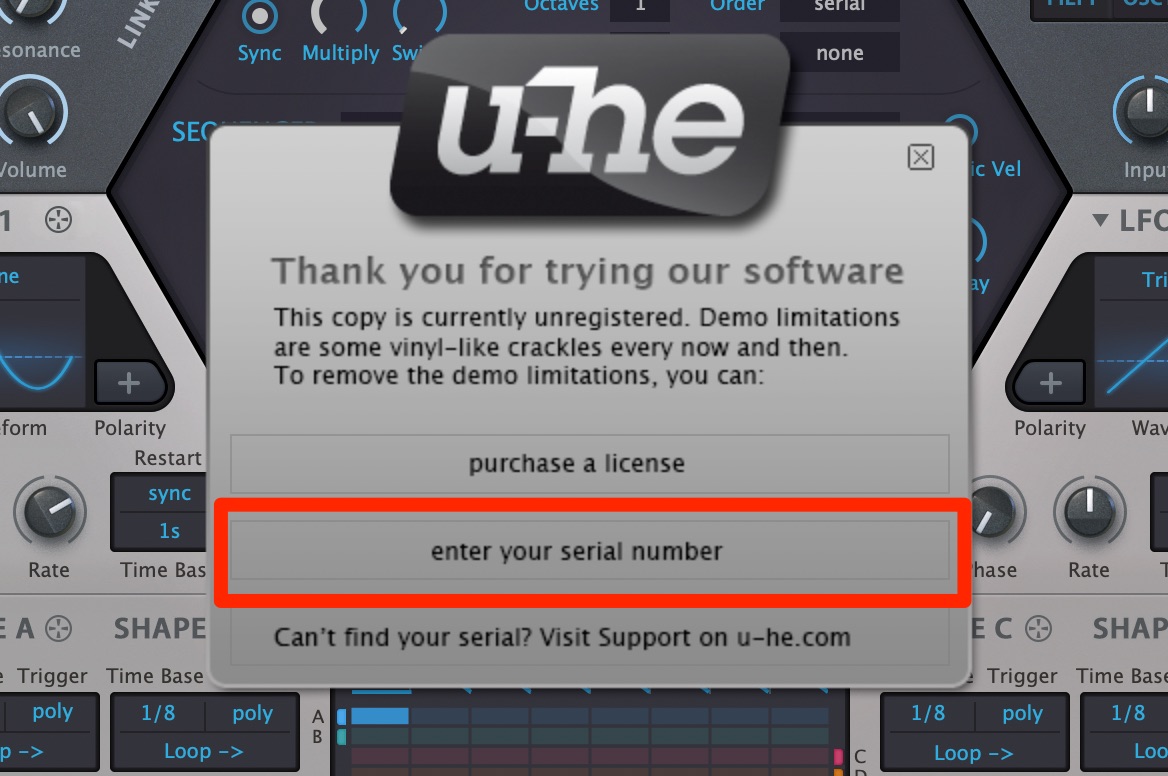 enter your registration codes