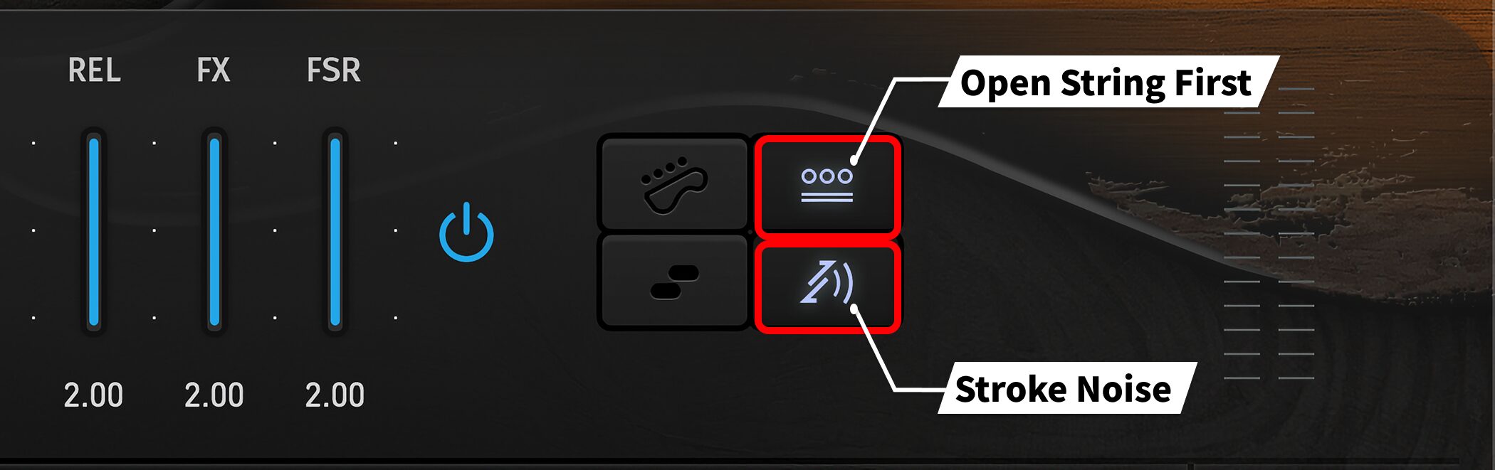 Open String First Stroke Noise